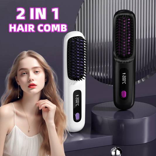 SleekFlow Pro: 2-in-1 Straightener & Comb